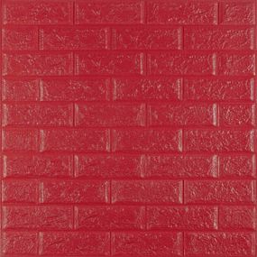 3D панель самоклеюча цегла малинова-червона 700х770х5мм (108-5) SW-00001364