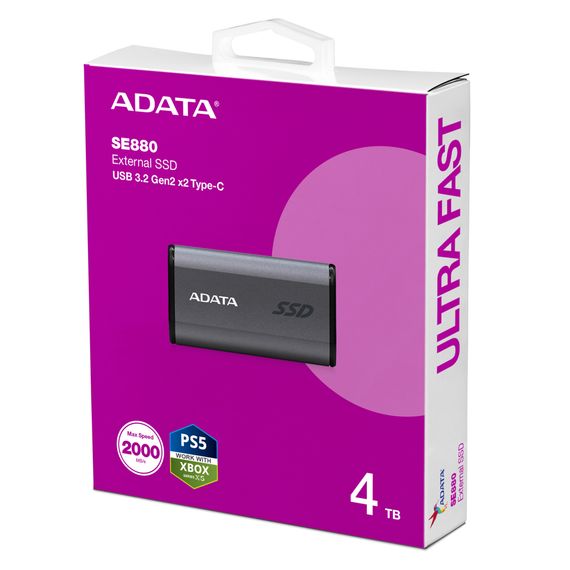 Накопичувач SSD USB 3.2 4TB SE880 ADATA (AELI-SE880-4TCGY) | Зображення 5