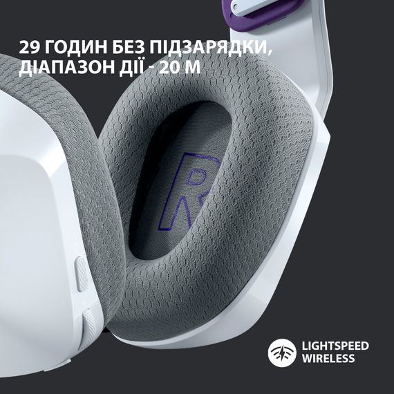 Навушники Logitech G733 Lightspeed Wireless RGB Gaming Headset White (981-000883) | Зображення 2