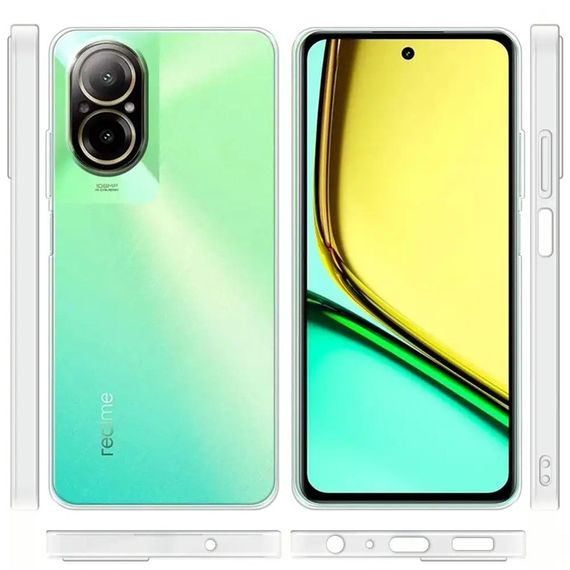 TPU чехол Epic Transparent 1,5mm Full Camera для Realme C67 4G Бесцветный (прозрачный) | Зображення 2