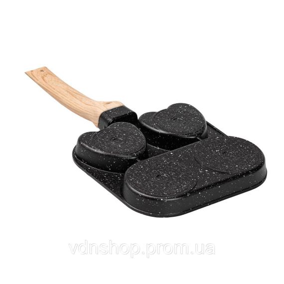 Сковорода квадратна порційна на 3 секції з антипригарним покриттям для всіх плит чорна HP39569B | Зображення 3