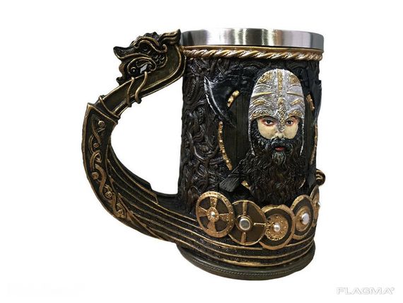 Кружка Чашка Бокал Игра Престолов Драккар Викинг Танкард Stark Targaryen 3D Пивная... | Зображення 3