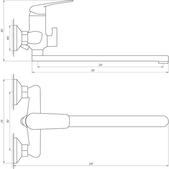Змішувач для ванни Globus Lux Koln GLK-0208 | Зображення 1
