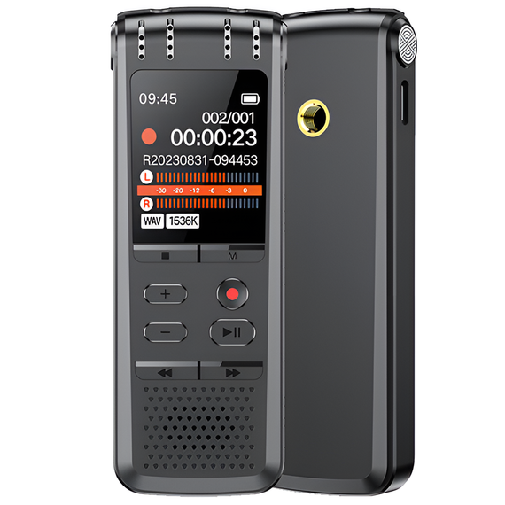 Профессиональный цифровой диктофон стерео Savetek GS-R58 с шумоподавлением и голосовой активацией, 64 GB | Зображення 5