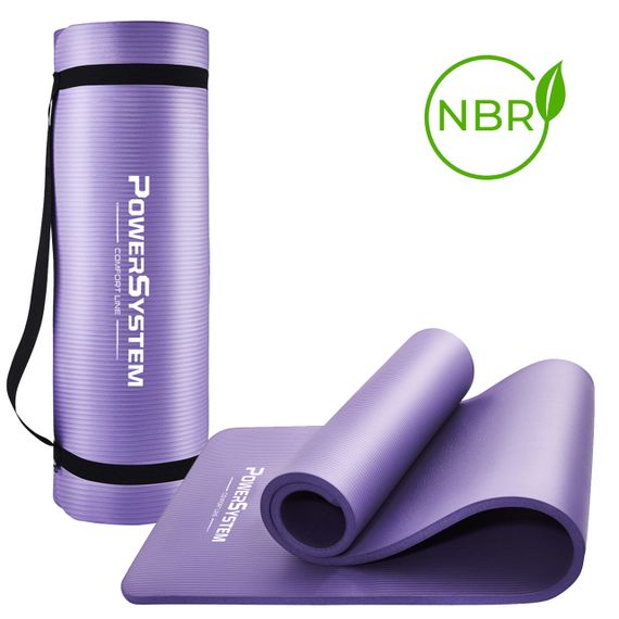 Килимок для йоги та фітнесу Power System PS-4017 NBR Fitness Yoga Mat Plus Purple (180х61х1)