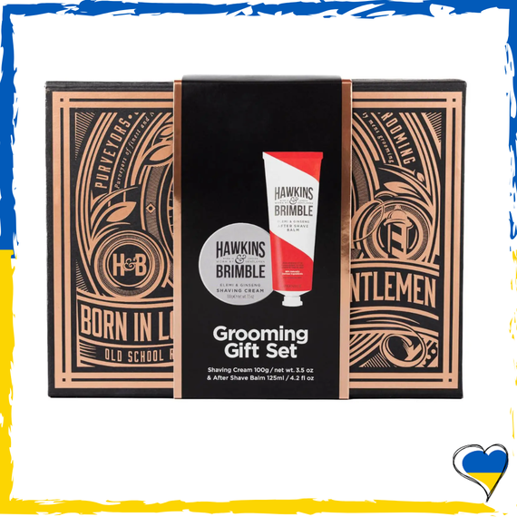 Подарочный набор для бороды Hawkins&Brimble Shaving Gift Set Box (shave cream + aftershave balm)
