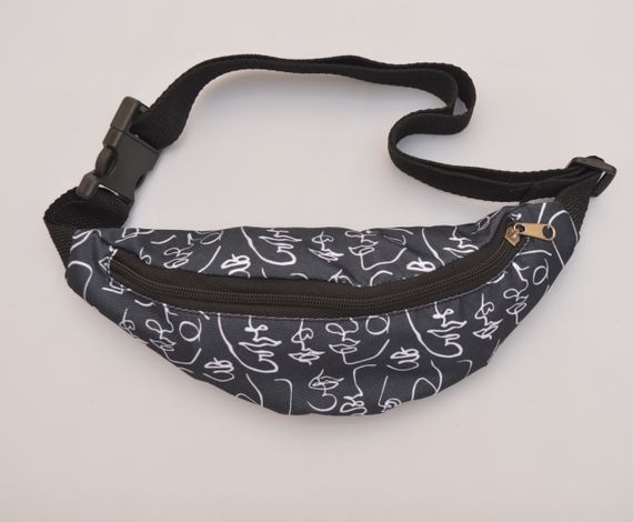 Сумка поясна бананка 4Profi Міні з принтом Сілует з одним відділенням 20357 | Зображення 1