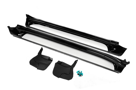 Бокові пороги GX-style (2 шт., алюміній) Білий колір для Toyota Land Cruiser Prado 150 | Зображення 1