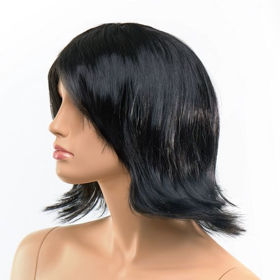 Перука каре з чубчиком Fetish Hair, чорна, 25 см | Зображення 1