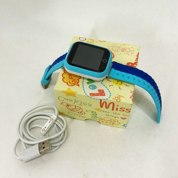 Дитячий розумний годинник з GPS Smart baby watch Q750 Blue, смарт годинник-телефон з сенсорним екраном GF-310 та іграми | Зображення 4