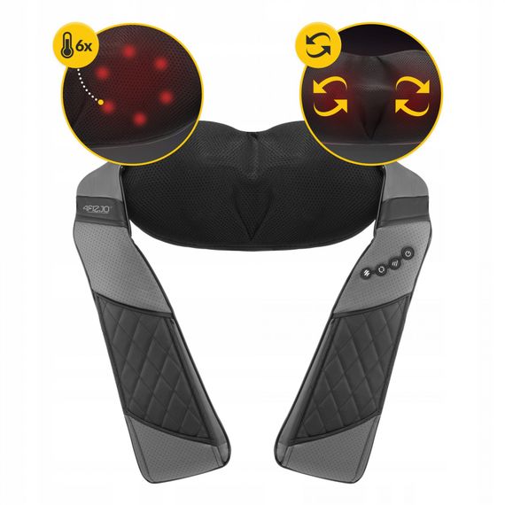 Накидка-масажер 4FIZJO Shiatsu Luxury+ для шиї та спини, акумуляторна 4FJ0563 Grey (P-5907739319104) | Зображення 2