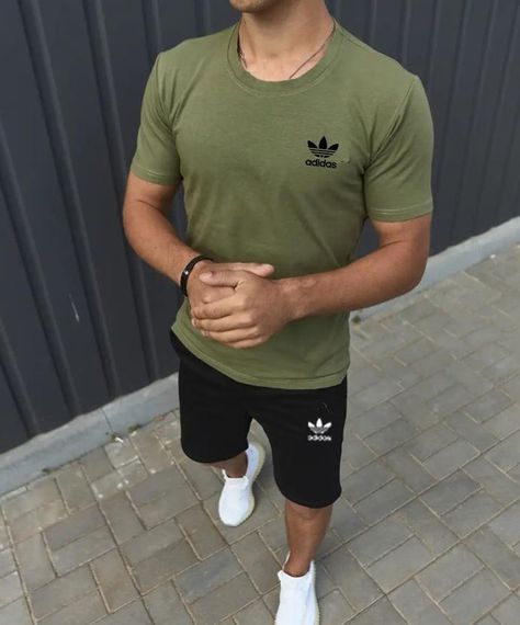 Чоловічий літній костюм adidas хакі | Зображення 2