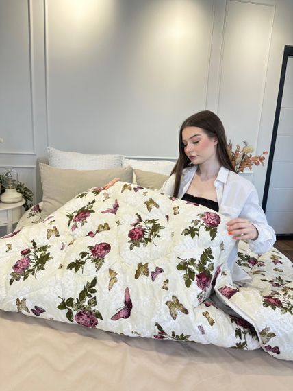 Ковдра двоспальна стьобана зимова з вовни Leri Max 21488 175х210 см | Зображення 9