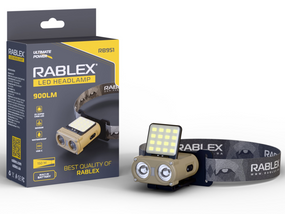 Ліхтар налобний Rablex RB951 - потужне світлодіодне, комбіноване світло, 2хXPL+16хCOB+1хRED COB, червоне+біле світло, акумулятор, Type‑C