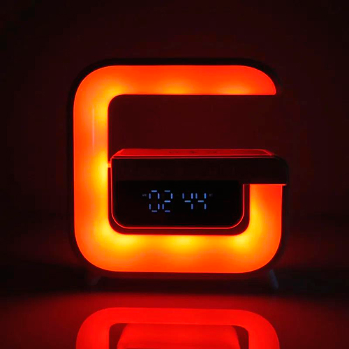 Акумуляторний світильник XM-G3 mini, RGB нічник, годинник, бездротова зарядка, Bluetooth колонка | Зображення 8