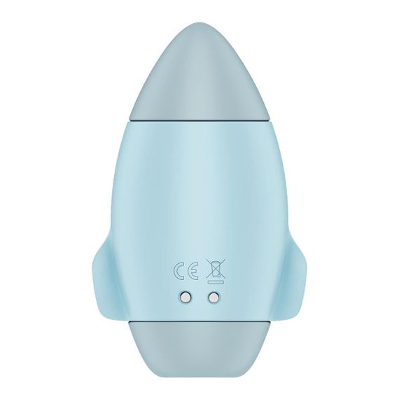 Вакуумний стимулятор з вібрацією Satisfyer Mission Control Blue, 2 незалежні мотори Sex Aura | Зображення 4