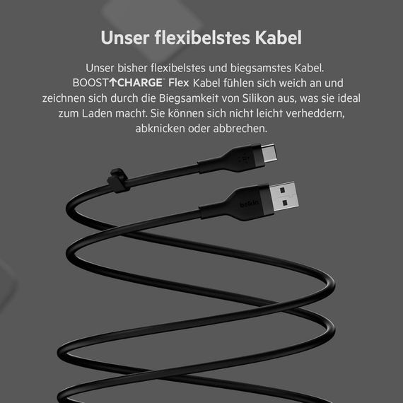 Дата кабель USB 2.0 AM to Type-C 3.0m 15W Black Belkin (CAB008BT3MBK) | Зображення 3