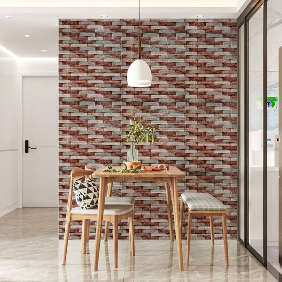 Декоративна 3D панель 700х770х3мм Коричнева цегла піщаник (340) SW-00000531 | Зображення 4