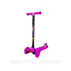 Детский самокат Bambi SC20113 светящиеся колеса, PU (Розовый)