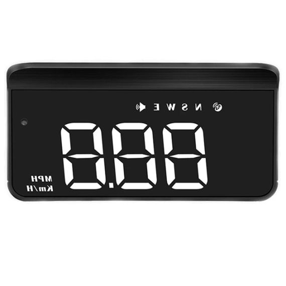 Спіметр бортовий проєкційний HUD-M1 Білий, Білий проєкційний дисплей на лобове скло, цифровий