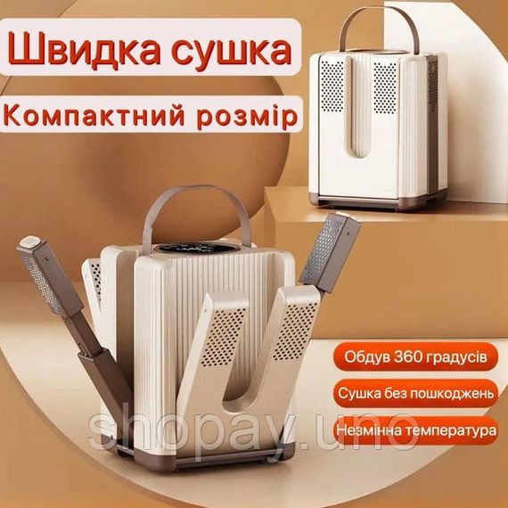 Электросушилка для обуви от сети на 3 пары / Сушилка с УФ-дезинфекцией и таймером / Сушилка обуви MI-87 | Зображення 2