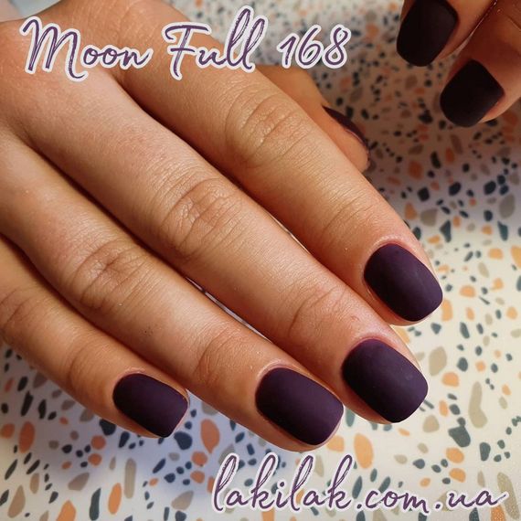 Гель-лак Moon Full №168 темно-сливовий 8мл