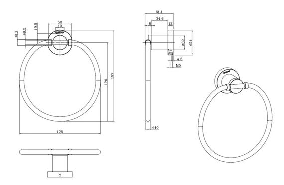 Полотенцедержатель Gapoo G1804 | Зображення 1