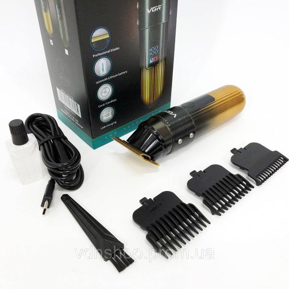 Професійна електрична машинка для стрижки VGR, Чоловічий набір для стрижки волосся бездротовий DZ-38 | Зображення 1