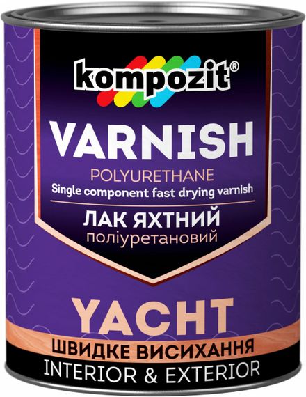 Лак яхтний глянцевий 0,7л Kompozit