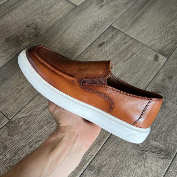 Мужские лоферы на белой подошве 41 размер