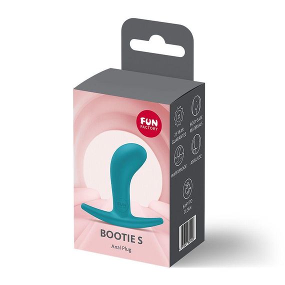Анальная пробка Fun Factory BOOTIE S Aquamarine, диаметр 2,8 см, тонкий ограничитель Sex Aura | Зображення 3