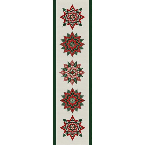 Доріжка на стіл Різдвяні зірки 150x40 см (DR__25NG008)