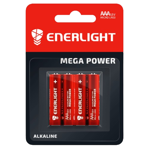 Батарейка лужна AAA/LR03 (бл-4шт) Enerlight Mega Power