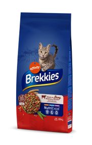 Сухий корм із яловичиною для котів Brekkies Cat Beef, 15 кг