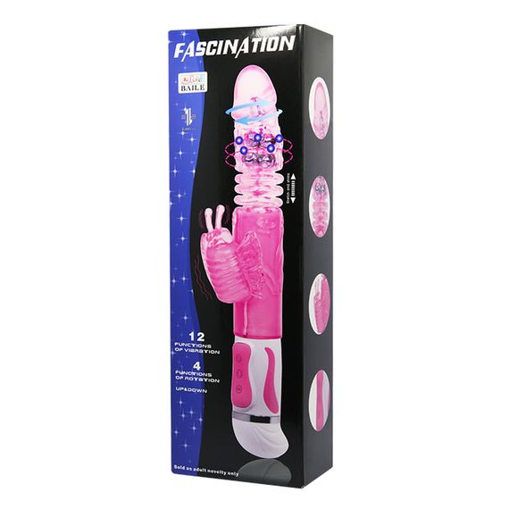 Вібратор кролик Fascination, рожевий | Зображення 5