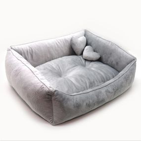 Лежак для котів і собак Zoo-hunt Ніжність сірий №1 300х370х220 мм