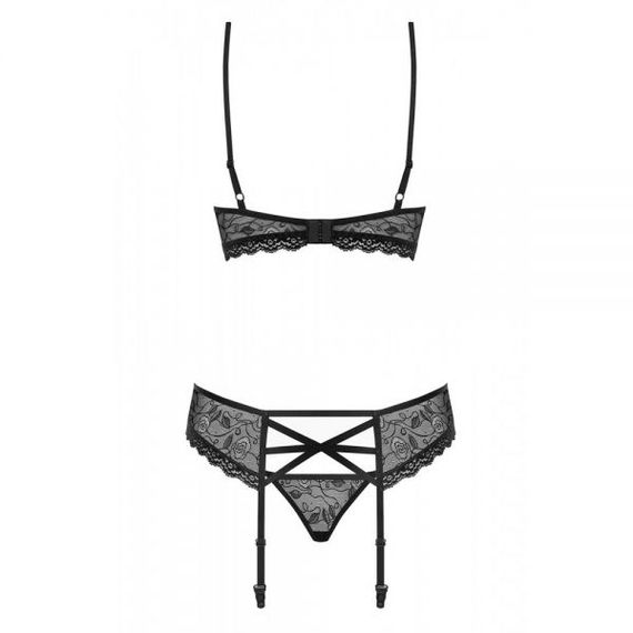 Комплект з поясом для панчіх Obsessive 818-SEG-1 S / M, Черный, S/M | Зображення 2