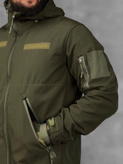 Демісезонна тактична куртка софтшел lion олива ВТ5051 | Зображення 4