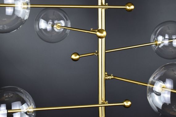 Люстра стельова на 6 лампочок 26732 Латунь 63-83х80х80 см. | Зображення 4