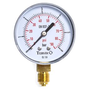355412 манометр Tervix Pro Line 100 0-6 бар 1/2" рад.