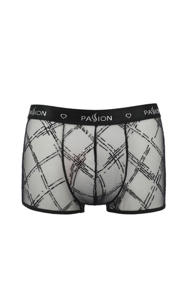 Чоловічі прозорі боксери Passion 032 SHORT JAMES XXL/XXXL Black, сітка Sex Aura | Зображення 2