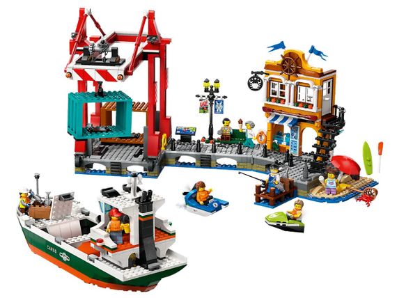 Конструктор LEGO City Морська гавань із вантажним судном 60422 | Зображення 3