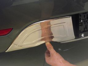Задня накладка (нерж) для Peugeot 508 2010-2018 рр
