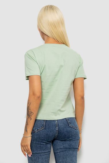 Футболка жіноча з принтом, колір оливковий, 221R5179 | Зображення 3