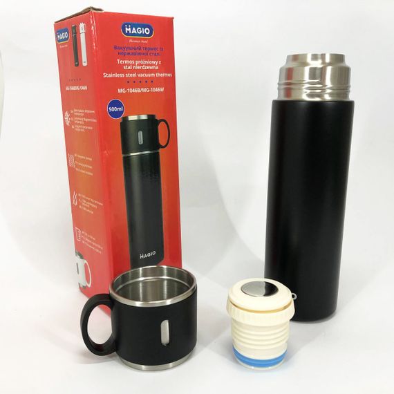 Термос MAGIO MG-1046B 0.5 л, Термос для спортсменів, Термокружка з вакуумною ізоляцією | Зображення 1
