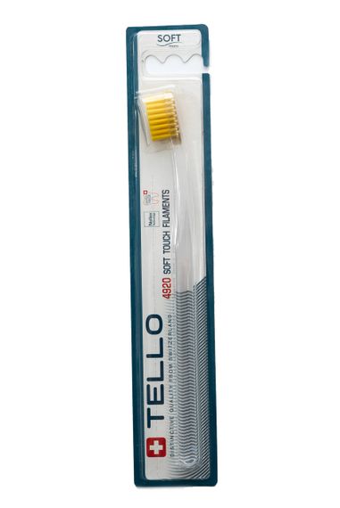 Зубна щітка Tello 4920 Soft, d 0.12mm, жовтий