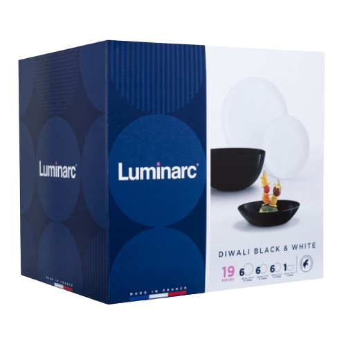 Сервіз столовий Diwali Black&White 19 предметів P4360 Luminarc | Зображення 2