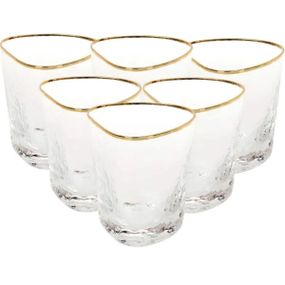 Набор из 6 стаканов, 400 мл, для лимонада, воды, сока и коктейлей HP-16-26