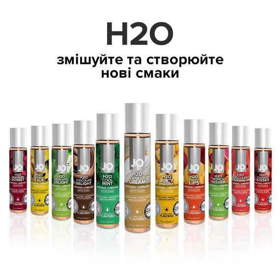 Змазка на водній основі JO H2O — Vanilla Cream (30 мл) без цукру, рослинний гліцерин | Зображення 4