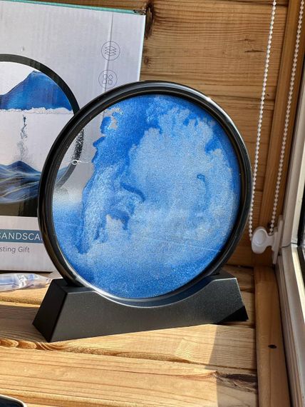 Настольная LED лампа ночник Песочные часы 3D “Moving Sands Capes” USB Ночной светильник | Зображення 3